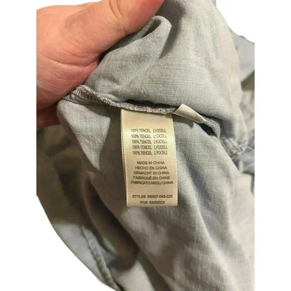 Anthropologie Size Small Cloth And Stone‎ Short Sleeve Denim Shirt - Picture 4 of 5